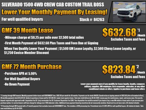 New 2026 Chevrolet Silverado 1500 Custom Trail Boss AWD/4WD image 2