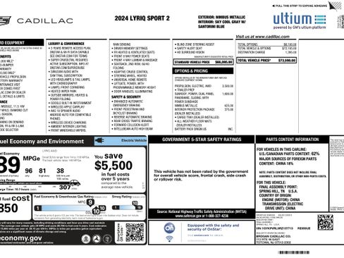 Certified 2024 Cadillac Lyriq Sport AWD/4WD image 2