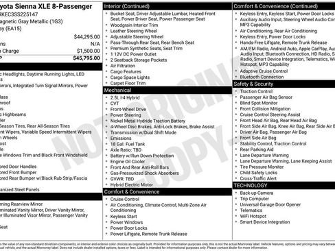 Used 2025 Toyota Sienna XLE FWD image 6