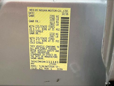 Used 2017 Nissan Murano Platinum w/ Platinum Technology Package image 37