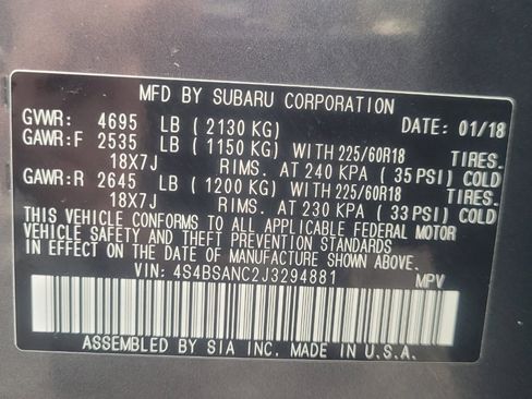 Used 2018 Subaru Outback 2.5i Limited image 44