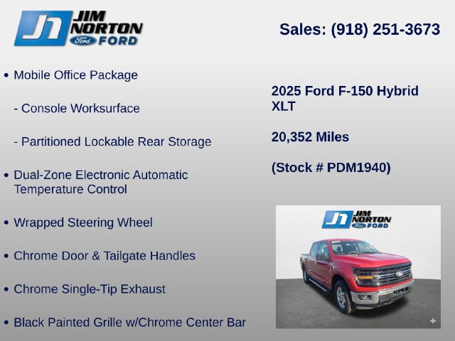 Certified 2025 Ford F150 XLT w/ Equipment Group 301A Standard AWD/4WD image 14
