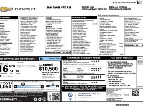 Used 2024 Chevrolet Tahoe RST w/ RST Performance Edition AWD/4WD image 4
