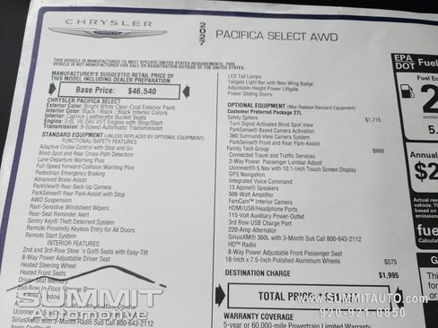 New 2027 Chrysler Pacifica Select AWD/4WD image 60