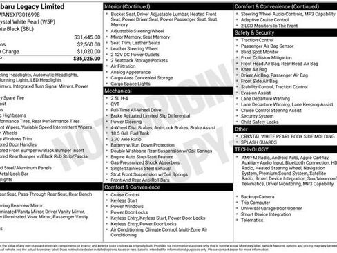 Used 2023 Subaru Legacy Limited image 5