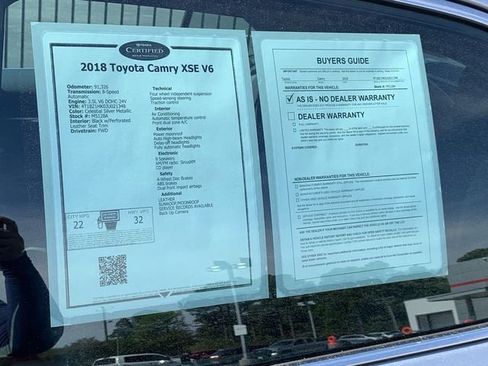 Certified 2018 Toyota Camry XSE w/ Driver Assist Package image 37