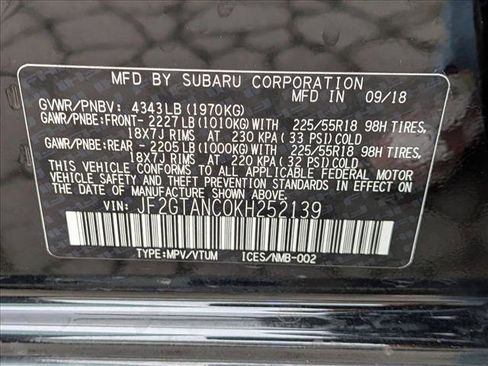 Used 2019 Subaru Crosstrek 2.0i Limited w/ Moonroof Package w/Navigation image 30