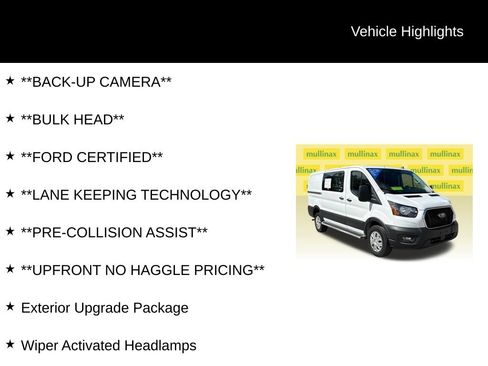 Certified 2025 Ford Transit 250 Low Roof w/ Exterior Upgrade Package RWD image 13