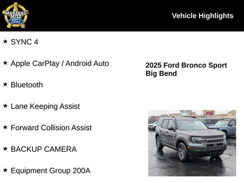 New 2025 Ford Bronco Sport Big Bend image 2