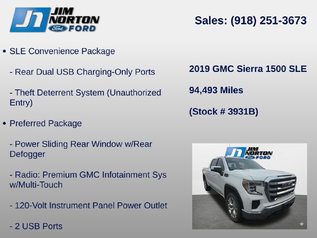 Used 2019 GMC Sierra 1500 SLE w/ SLE Value Package AWD/4WD image 16