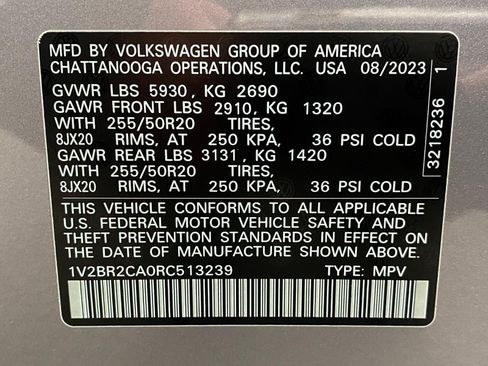 Used 2024 Volkswagen Atlas SEL AWD/4WD image 70