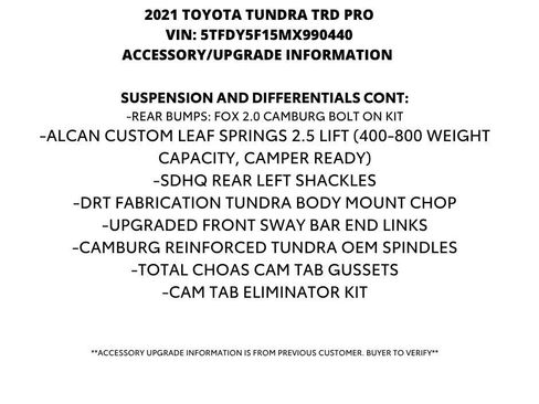 Used 2021 Toyota Tundra TRD Pro AWD/4WD image 16