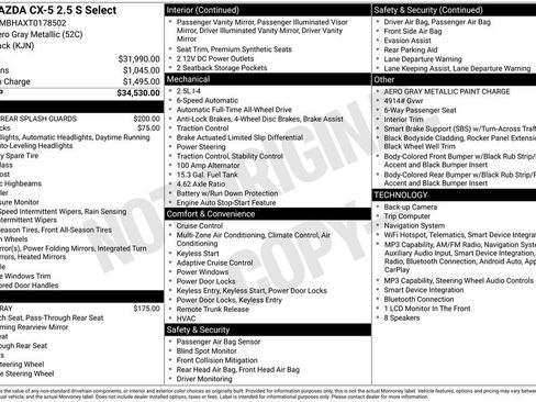New 2026 MAZDA CX-5 Select AWD/4WD image 2