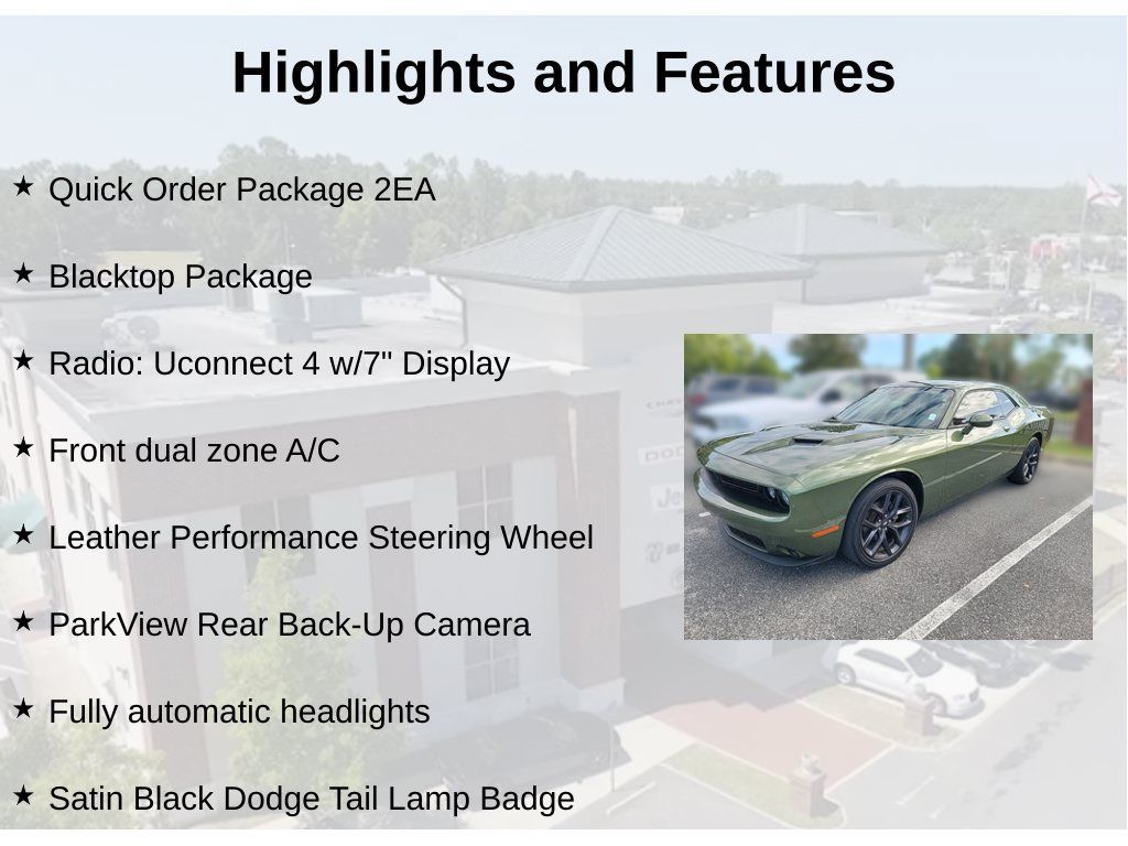 Used 2023 Dodge Challenger SXT w/ Blacktop Package RWD image 2