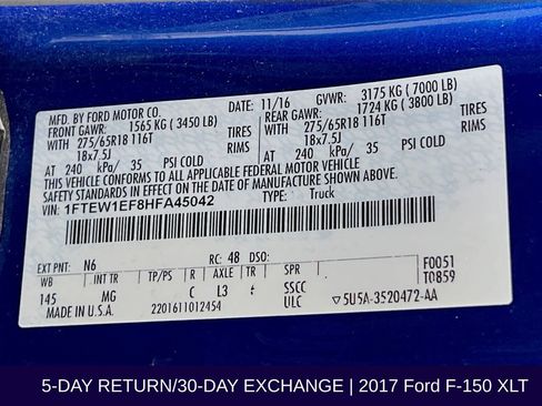 Certified 2017 Ford F150 XLT w/ Equipment Group 302A Luxury image 35