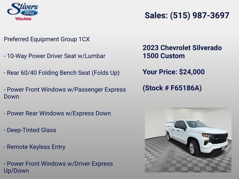 Used 2023 Chevrolet Silverado 1500 Custom AWD/4WD image 8