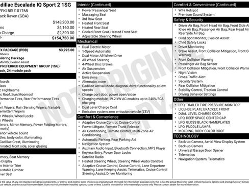 New 2025 Cadillac Escalade IQ Sport 2 w/ LPO, ONYX Package image 45