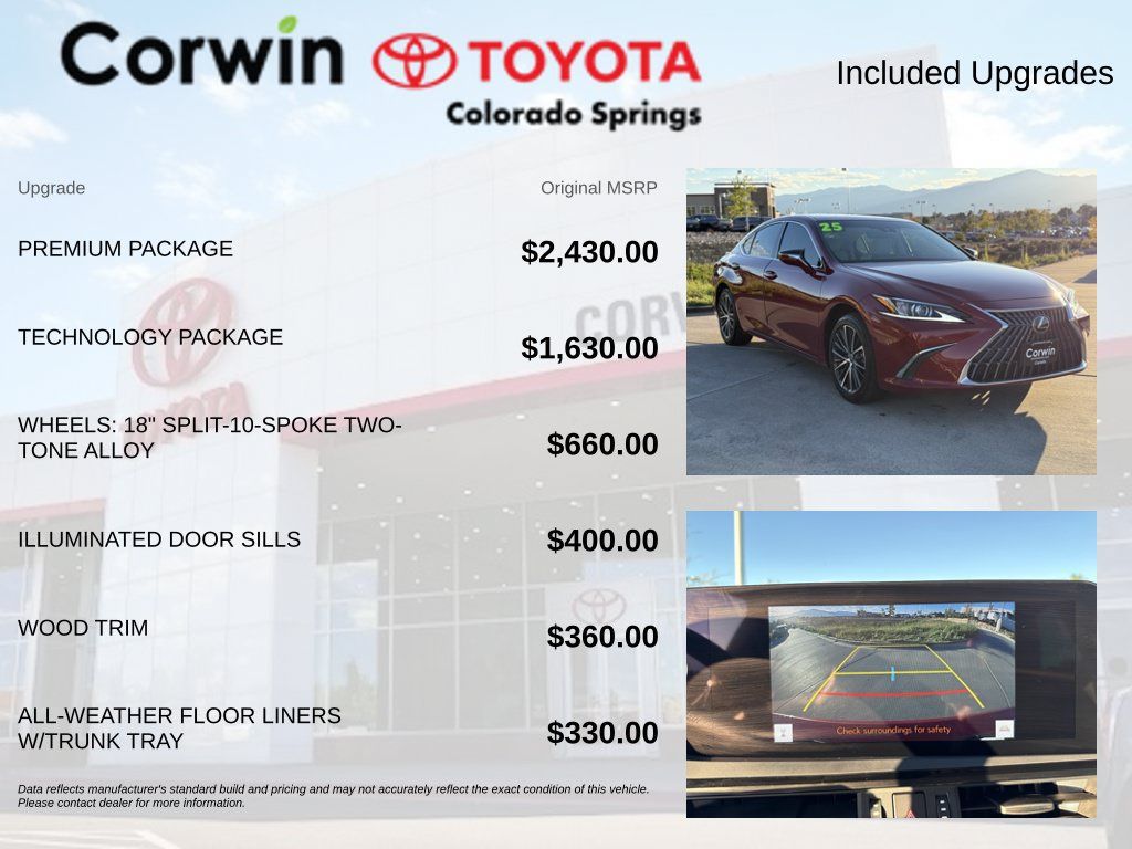 Used 2025 Lexus ES 300h w/ Premium Package FWD image 4
