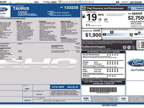 Used 2018 Ford Taurus SHO w/ Driver Assist Package image 6