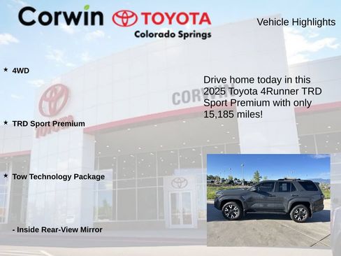Used 2025 Toyota 4Runner TRD Sport Premium w/ Tow Technology Package AWD/4WD image 7