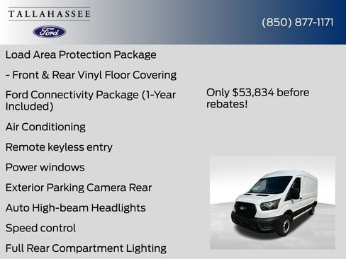 New 2026 Ford Transit 250 148 Medium Roof w/ Load Area Protection Package image 12