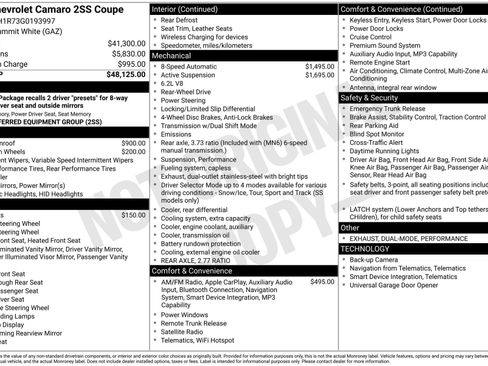 Used 2016 Chevrolet Camaro SS RWD image 5