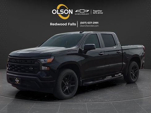 Used 2024 Chevrolet Silverado 1500 Custom w/ Turbomax Blackout Package AWD/4WD image 1