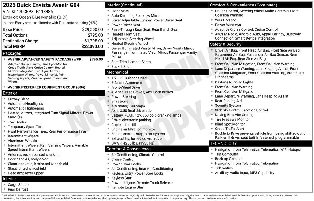 New 2026 Buick Envista Sport Touring FWD image 39