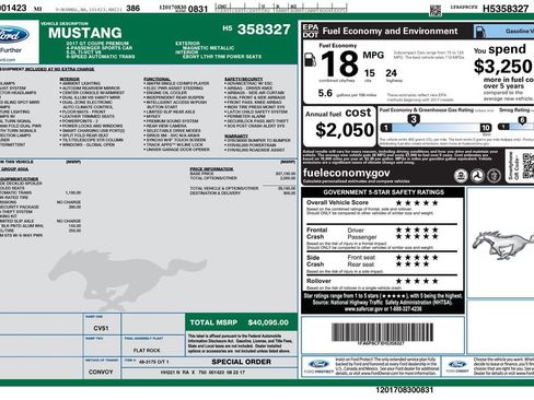 Used 2017 Ford Mustang GT Premium w/ Enhanced Security Package RWD image 30