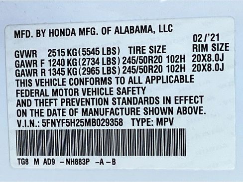 Used 2021 Honda Pilot Special Edition image 33