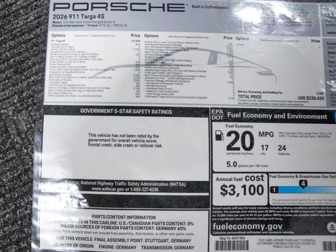 Used 2026 Porsche 911 Targa 4S image 91