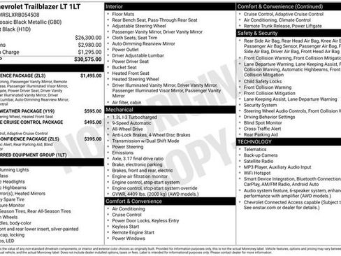 Used 2024 Chevrolet TrailBlazer LT w/ Convenience Package AWD/4WD image 3