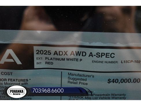 New 2025 Acura ADX A-Spec AWD/4WD image 35