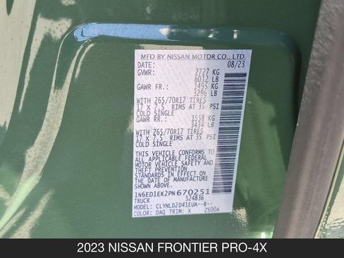 Certified 2023 Nissan Frontier PRO-4X w/ Tow Package AWD/4WD image 26