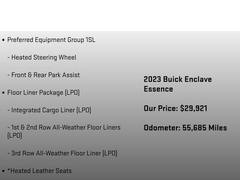 Used 2023 Buick Enclave Essence w/ LPO, Floor Liner Package image 6
