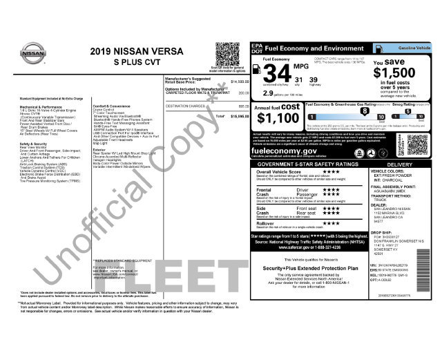 Used 2019 Nissan Versa S Plus FWD image 32
