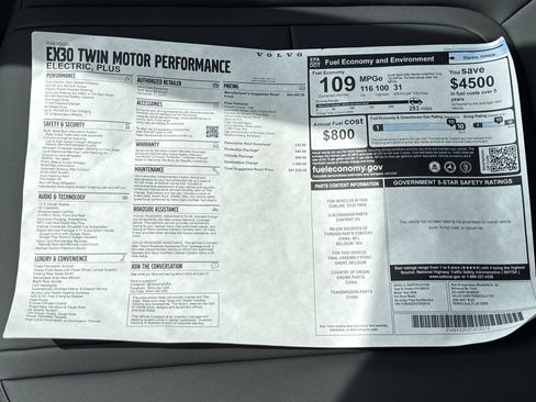 New 2026 Volvo EX30 Plus w/ Climate Package AWD/4WD image 34