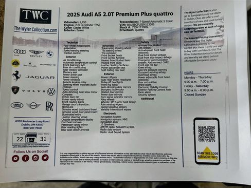 Used 2025 Audi A5 2.0T Premium Plus w/ Premium Plus AWD/4WD image 46