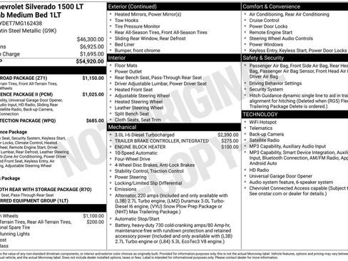 Used 2021 Chevrolet Silverado 1500 LT w/ Z71 Off-Road Package AWD/4WD image 17