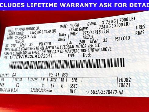 Used 2020 Ford F150 XLT w/ Equipment Group 302A Luxury AWD/4WD image 32