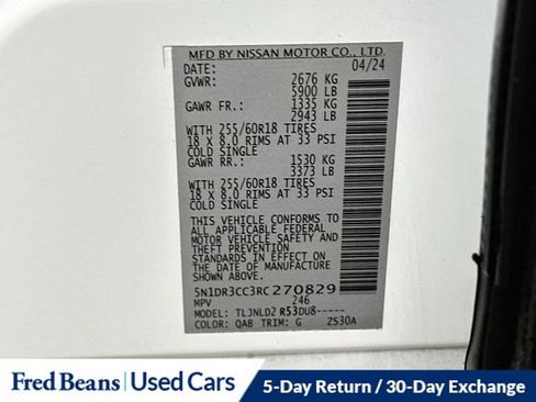 Certified 2024 Nissan Pathfinder SL AWD/4WD image 40