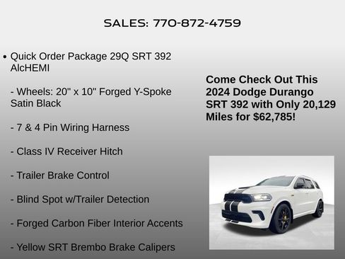 Used 2024 Dodge Durango SRT AWD/4WD image 20