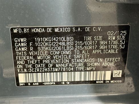 Used 2025 Honda HR-V LX image 12