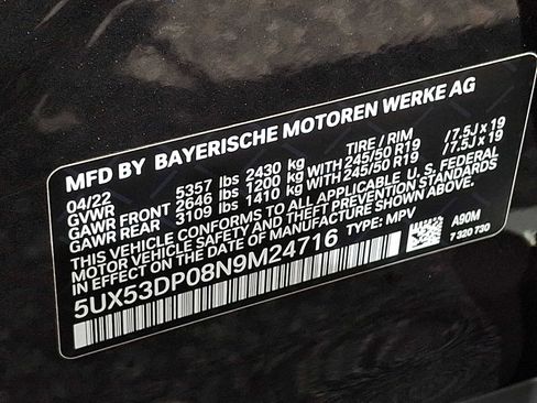 Used 2022 BMW X3 xDrive30i w/ Convenience Package AWD/4WD image 26