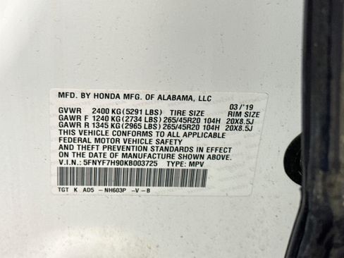 Used 2019 Honda Passport Touring image 12