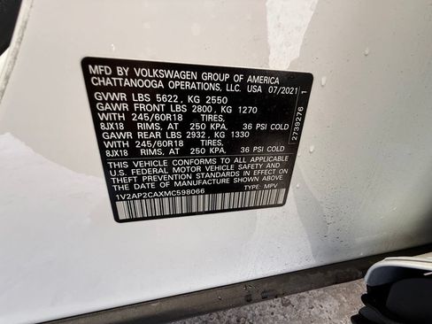 Used 2021 Volkswagen Atlas S FWD image 17