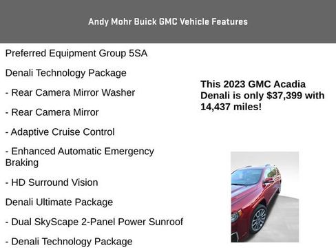 Used 2023 GMC Acadia Denali w/ Denali Ultimate Package AWD/4WD image 16