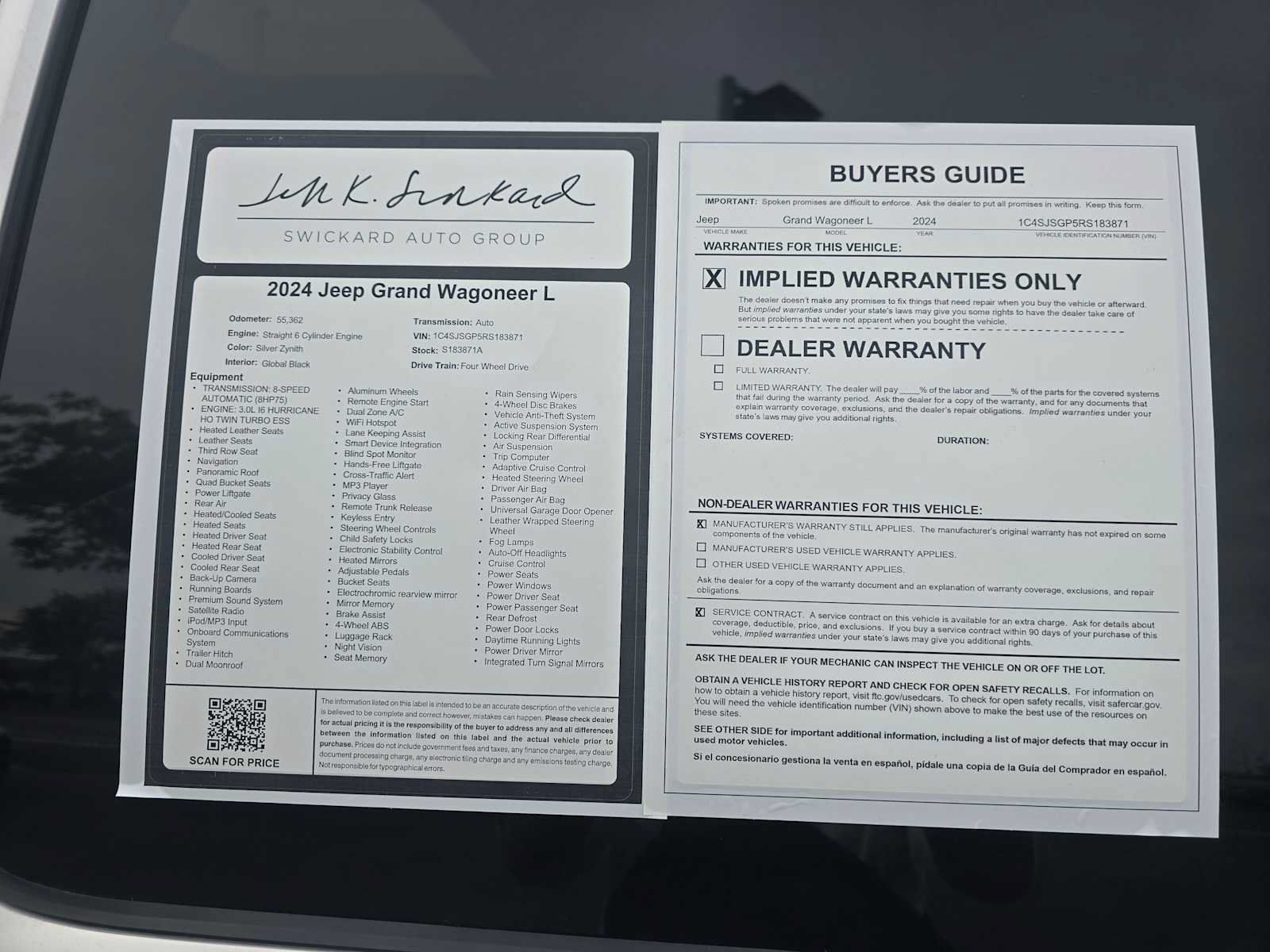 Used 2024 Jeep Grand Wagoneer L Series III AWD/4WD image 21