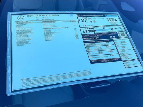 New 2026 Mercedes-Benz C 300 4MATIC Sedan image 12