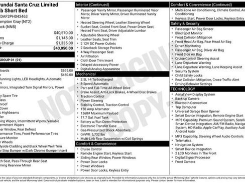 Used 2023 Hyundai Santa Cruz Limited AWD/4WD image 7